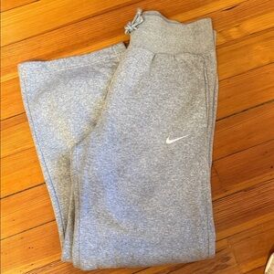 Nike Gray Heather Sweatpants with Swoosh
